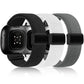 TOYOUTHS 3 Pack Magnetic Stretchy Band Compatible with Fitbit Versa 4/Fitbit Versa 3/Sense 2/Sense, Soft Elastic Bracelet Nylon Braided Sport Loop Strap for Women Men