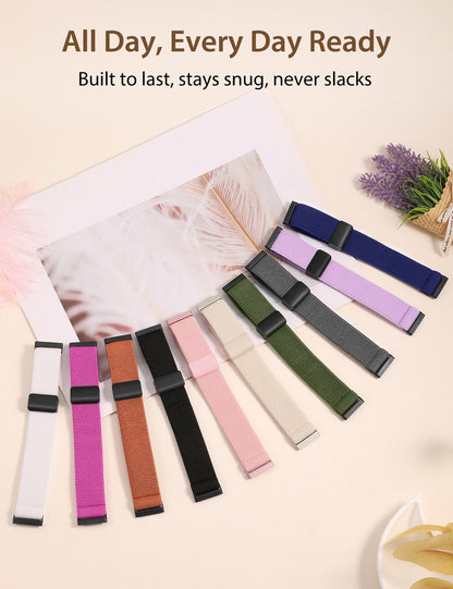3 Pack Magnetic Stretchy Nylon Band for Fitbit Versa 4/Fitbit Versa 3/Sense 2/Sense