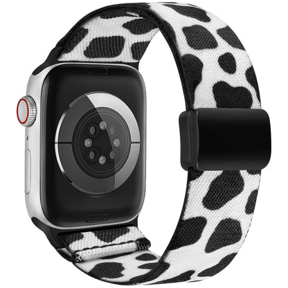 TOYOUTHS Stretchy Loop Band with Magnetic Clasp Compatible with Apple Watch Band Women 40mm 38mm 41mm 42mm 44mm 45mm 46mm 49mm, Elastic Nylon Fabric Strap for iWatch Series 10 9 8 7 6 SE 5 4 3 Ultra 2