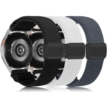3 Pack Magnetic Stretchy Band for Samsung Galaxy Watch 7/6/5/4/3/FE/6 Classic/5 Pro/4 Classic/Active 2