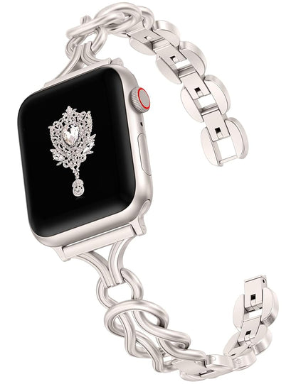 TOYOUTHS Celtic Bracelet Compatible with Apple Watch Bands 38/40/41/42/44/45/46/49mm Women, Dressy Chain Stainless Steel Metal Jewelry Link Strap for iWatch Series 11 10 9 8 7 6 5 4 SE/Ultra 3 2 1