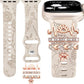 TOYOUTHS Compatible with Apple Watch Band with Charms Women Floral Engraved Silicone Strap with Decorative Ring Loops Dressy Bracelet for iWatch 38/40/41mm Series SE 8 7 6 5 4 3 2 1