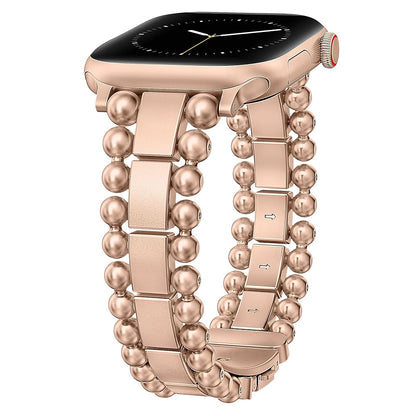 Beaded Bracelet for Apple Watch Bands | Dressy Stainless Steel Metal Elegant Jewelry Strap