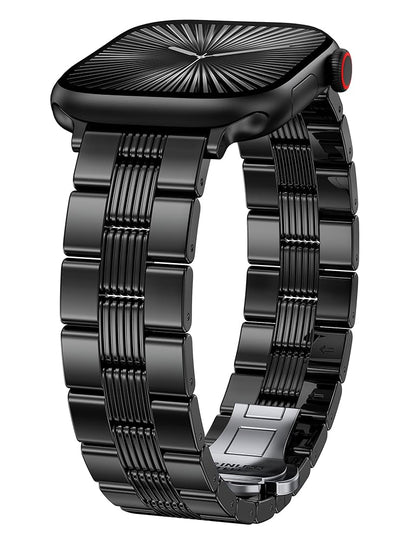 Two-Tone Metal Band for Apple Watch Band | Formal Dressy Stainless Steel Classy Strap