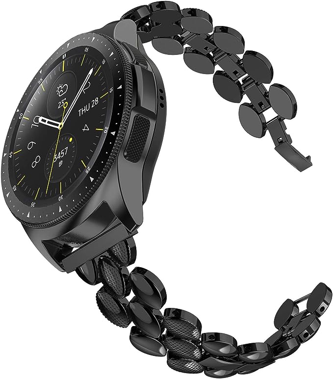 TOYOUTHS Compatible with Samsung Galaxy Watch 6/5/5 Pro/Watch 4 40mm 44mm/Watch 4 Classic 42mm 46mm/Watch 3 41mm/Active 2 Band Women, 20mm Dressy Metal Bracelet Strap for Garmin Vivoactive 3