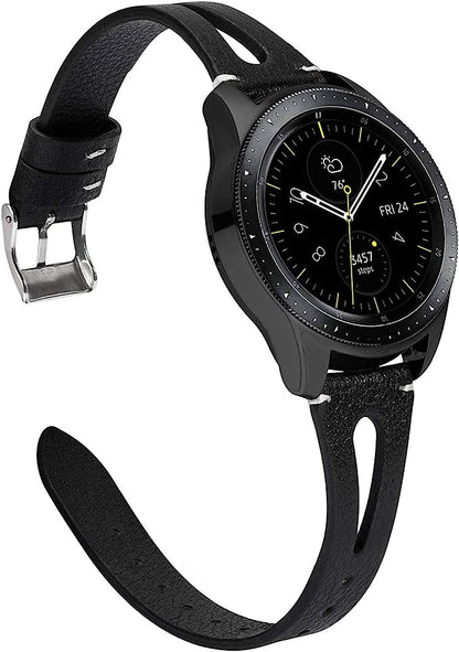 TOYOUTHS Compatible with Samsung Galaxy Watch 6/5/5 Pro/Watch 4 40mm 44mm/Watch 4 Classic 42mm 46mm/Watch 3 41mm/Active 2 Band Women Men, 20mm Leather Strap Wristband for Garmin Vivoactive 3