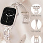 TOYOUTHS Leather Band Compatible with Apple Watch Bands Women 38/40/41/42/44/45/46/49mm Dressy Slim Leather Strap with Boho Metal Knot Buckle Bracelet for iWatch Series 10/9/8/7/6/5/4/3/2/1/SE/Ultra
