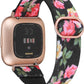 TOYOUTHS Compatible with Fitbit Versa/Versa 2 Bands for Women Men Adjustable Elastic Nylon Fabric Strap Replacement for Versa Lite Edition Stretchy Solo Loop Bracelet Wristband Accessories