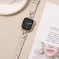 TOYOUTHS Leather Band Compatible with Apple Watch Bands Women 38/40/41/42/44/45/46/49mm Dressy Slim Leather Strap with Boho Metal Knot Buckle Bracelet for iWatch Series 10/9/8/7/6/5/4/3/2/1/SE/Ultra