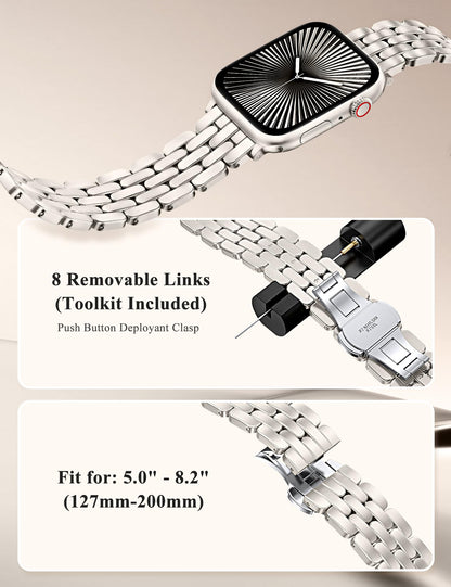 Designer Vintage Bracelet for Apple Watch Band | Stainless Steel Luxury Metal Strap