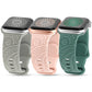 TOYOUTHS 3-Pack Compatible with Apple Watch Band 38mm 40mm 41mm Women Soft Silicone Laser Engraved Boho Floral Bracelet Sport Straps for iWatch Series 9 8 7 6 5 4 3 2 1 SE