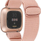 TOYOUTHS Compatible with Fitbit Versa/Versa 2 Bands for Women Men Adjustable Elastic Nylon Fabric Strap Replacement for Versa Lite Edition Stretchy Solo Loop Bracelet Wristband Accessories