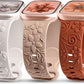TOYOUTHS 3 Pack Floral Embossed Bands Compatible with Apple Watch Band 38/40/41/42/44/45/49mm Women, Engraved Soft Silicone 3D Flower Cute Dressy Straps for iWatch Series 9/SE/Ultra/8/7/6/5/4/3/2/1