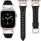 TOYOUTHS Leather Strap Compatible with Apple Watch Straps 41mm 40mm 38mm Women, Slim Thin Dressy Designer Strap with C-Shaped Metal Buckle for iWatch Series 9/8/7/6/5/4/3/2/1/SE