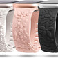 TOYOUTHS 3 Pack Floral Embossed Bands Compatible with Apple Watch Band 38/40/41/42/44/45/49mm Women, Engraved Soft Silicone 3D Flower Cute Dressy Straps for iWatch Series 9/SE/Ultra/8/7/6/5/4/3/2/1