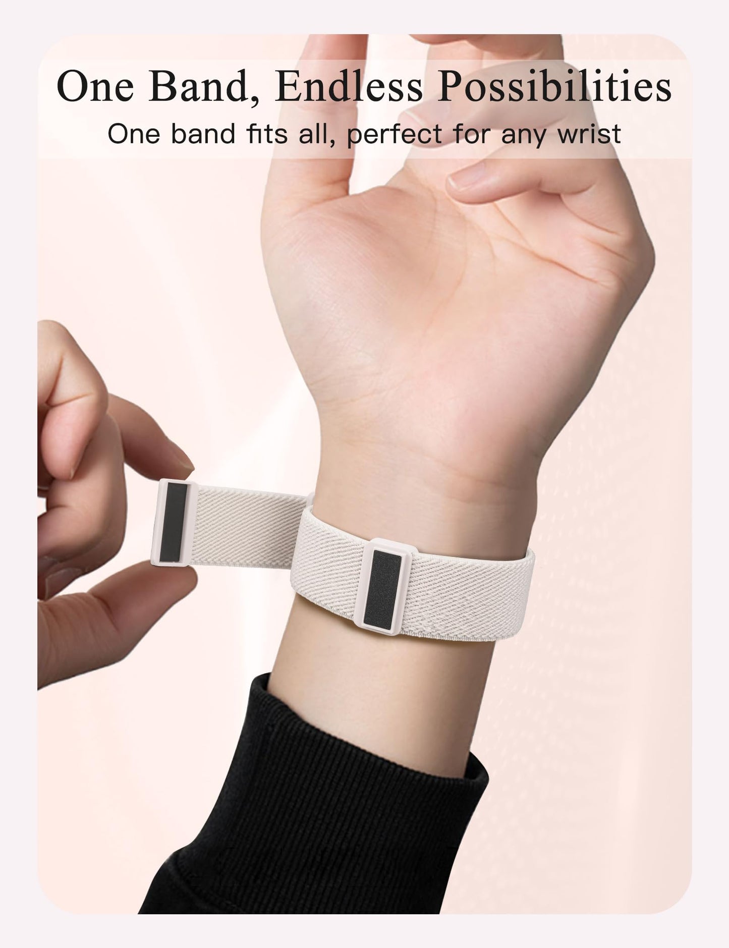 TOYOUTHS 3 Pack Magnetic Stretchy Band Compatible with Samsung Galaxy Watch 7/6/5/4/FE/Active 2 40m 44mm/Watch 6/4 Classic/5 Pro 45mm, 20mm Wristband Elastic Nylon Braided Sport Strap Women Men