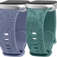TOYOUTHS 2 Packs Floral Engraved Band Compatible with Apple Watch Band 41mm 40mm 38mm 45mm 44mm 42mm 49mm Women, Silicone Henna Dandelion Cute Strap for iWatch Series Ultra 2/9/8/7/SE/6/5/4/3/2/1