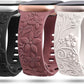 TOYOUTHS 3 Pack Floral Embossed Bands Compatible with Apple Watch Band 38/40/41/42/44/45/49mm Women, Engraved Soft Silicone 3D Flower Cute Dressy Straps for iWatch Series 9/SE/Ultra/8/7/6/5/4/3/2/1