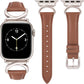 TOYOUTHS Leather Strap Compatible with Apple Watch Straps 41mm 40mm 38mm Women, Slim Thin Dressy Designer Strap with C-Shaped Metal Buckle for iWatch Series 9/8/7/6/5/4/3/2/1/SE