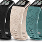 TOYOUTHS 3 Packs Floral Engraved Compatible with Fitbit Charge 5/Charge 6 Strap for Women, Soft Waterproof Silicone Sport Band with Cute Dandelion Flower Pattern