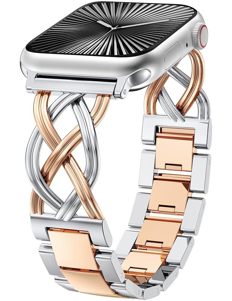 TOYOUTHS Celtic Bracelet Compatible with Apple Watch Bands 38/40/41/42/44/45/46/49mm Women, Dressy Stainless Steel Metal Fancy Nice Pretty Strap for iWatch Series 11 10 9 8 7 6 5 4 Ultra/SE 3 2 1