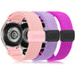 TOYOUTHS 3 Pack Magnetic Stretchy Band Compatible with Samsung Galaxy Watch 7/6/5/4/FE/Active 2 40m 44mm/Watch 6/4 Classic/5 Pro 45mm, 20mm Wristband Elastic Nylon Braided Sport Strap Women Men