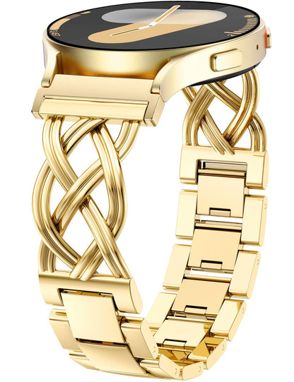 20mm Celtic Knot Chain Metal Bracelet for Samsung Galaxy Watch 7/6/5/4/3/FE/6 Classic/5 Pro/4 Classic/Active 2