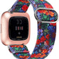 TOYOUTHS Compatible with Fitbit Versa/Versa 2 Bands for Women Men Adjustable Elastic Nylon Fabric Strap Replacement for Versa Lite Edition Stretchy Solo Loop Bracelet Wristband Accessories