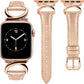 TOYOUTHS Leather Strap Compatible with Apple Watch Straps 41mm 40mm 38mm Women, Slim Thin Dressy Designer Strap with C-Shaped Metal Buckle for iWatch Series 9/8/7/6/5/4/3/2/1/SE