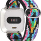 TOYOUTHS Compatible with Fitbit Versa/Versa 2 Bands for Women Men Adjustable Elastic Nylon Fabric Strap Replacement for Versa Lite Edition Stretchy Solo Loop Bracelet Wristband Accessories