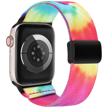 TOYOUTHS Stretchy Loop Band with Magnetic Clasp Compatible with Apple Watch Band Women 40mm 38mm 41mm 42mm 44mm 45mm 46mm 49mm, Elastic Nylon Fabric Strap for iWatch Series 10 9 8 7 6 SE 5 4 3 Ultra 2