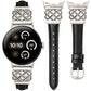 TOYOUTHS Celtic Knot Leather Band Compatible with Google Pixel Watch 3 41mm/Pixel Watch 2/Pixel Watch 1 Band Women, Slim Dressy Thin Fashion Designer Premium Leather Strap for Pixel 3 2 1 Smartwatch
