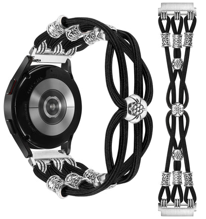 20mm Stretchy Boho Beaded Bracelet Band for Samsung Galaxy Watch 7/6/5/4/3/FE/6 Classic/5 Pro/4 Classic/Active 2
