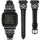TOYOUTHS Celtic Knot Leather Band Compatible with Fitbit Versa 2/Versa/Versa Lite/SE Band Women, Slim Dressy Thin Designer Premium Leather Strap with Interlock Buckle for Fitbit Versa 2 Smartwatch