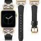TOYOUTHS Bow Leather Band Compatible with Apple Watch Band 38mm 40mm 41mm 42mm 44mm 45mm 49mm Women, Top Grain Leather Strap Thin Slim Dressy Band for iWatch Ultra SE Series 9 8 7 6 5 4 3 2 1
