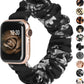 TOYOUTHS Compatible with Apple Watch Band Scrunchie 38mm 40mm 41mm Women Elastic Strap Soft Cloth Fabric Pattern Holiday Themed Gift Bracelet for iWatch Series SE 9 8 7 6 5 4 3 2 1