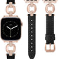 TOYOUTHS Leather Band Compatible with Apple Watch Bands Women 38/40/41/42/44/45/46/49mm Dressy Slim Leather Strap with Boho Metal Knot Buckle Bracelet for iWatch Series 10/9/8/7/6/5/4/3/2/1/SE/Ultra