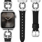 TOYOUTHS Leather Band Compatible with Apple Watch Strap Women 49/46/45/44/42/41/40/38mm Fancy Vintage Scrollwork Oval Metal Buckle Leather Strap for iWatch Band Series 10 9 8 7 6 5 4 3 2 1 SE Ultra