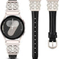 TOYOUTHS Leather Band Compatible with Samsung Galaxy Watch 7/6/5/4/Active 2 40mm 44mm Band Women, 20mm Dressy Slim Leather Strap with Celtic Heart-Shaped Knot Buckle for Watch 6 Classic/Watch FE