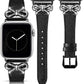 TOYOUTHS Bow Leather Band Compatible with Apple Watch Band 38mm 40mm 41mm 42mm 44mm 45mm 49mm Women, Top Grain Leather Strap Thin Slim Dressy Band for iWatch Ultra SE Series 9 8 7 6 5 4 3 2 1