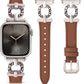 TOYOUTHS Leather Band Compatible with Apple Watch Strap Women 49/46/45/44/42/41/40/38mm Fancy Vintage Scrollwork Oval Metal Buckle Leather Strap for iWatch Band Series 10 9 8 7 6 5 4 3 2 1 SE Ultra