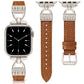 TOYOUTHS Compatible with Apple Watch Band Women Leather 49/46/45/44/42/41/40/38mm Dressy Thin Leather Strap Designer D-Shaped Metal Buckle Bracelet for iWatch Ultra/SE Series 10/9/8/7/6/5/4/3/2/1