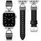 TOYOUTHS Compatible with Apple Watch Band Women Leather 49/46/45/44/42/41/40/38mm Dressy Thin Leather Strap Designer D-Shaped Metal Buckle Bracelet for iWatch Ultra/SE Series 10/9/8/7/6/5/4/3/2/1