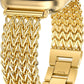TOYOUTHS Compatible with Apple Watch Band 38/40/41mm Women Dressy Stainless Steel Metal Gold Chain Strap Designer Cowboy Link Bracelet for iWatch Band Series 9 8 7 6 5 4 3 2 1 Ultra SE