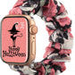 TOYOUTHS Compatible with Apple Watch Band Scrunchie 38mm 40mm 41mm Women Elastic Strap Soft Cloth Fabric Pattern Holiday Themed Gift Bracelet for iWatch Series SE 9 8 7 6 5 4 3 2 1