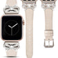 TOYOUTHS Bow Leather Band Compatible with Apple Watch Band 38mm 40mm 41mm 42mm 44mm 45mm 49mm Women, Top Grain Leather Strap Thin Slim Dressy Band for iWatch Ultra SE Series 9 8 7 6 5 4 3 2 1