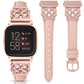 TOYOUTHS Celtic Knot Leather Band Compatible with Fitbit Versa 2/Versa/Versa Lite/SE Band Women, Slim Dressy Thin Designer Premium Leather Strap with Interlock Buckle for Fitbit Versa 2 Smartwatch