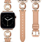 TOYOUTHS Leather Band Compatible with Apple Watch Bands Women 38/40/41/42/44/45/46/49mm Dressy Slim Leather Strap with Boho Metal Knot Buckle Bracelet for iWatch Series 10/9/8/7/6/5/4/3/2/1/SE/Ultra