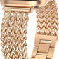 TOYOUTHS Compatible with Apple Watch Band 38/40/41mm Women Dressy Stainless Steel Metal Gold Chain Strap Designer Cowboy Link Bracelet for iWatch Band Series 9 8 7 6 5 4 3 2 1 Ultra SE
