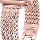 TOYOUTHS Compatible with Apple Watch Band 38/40/41mm Women Dressy Stainless Steel Metal Gold Chain Strap Designer Cowboy Link Bracelet for iWatch Band Series 9 8 7 6 5 4 3 2 1 Ultra SE